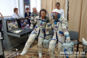 Sokol spacesuit training. Gagarin Cosmonaut Training Center.